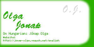 olga jonap business card