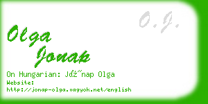 olga jonap business card